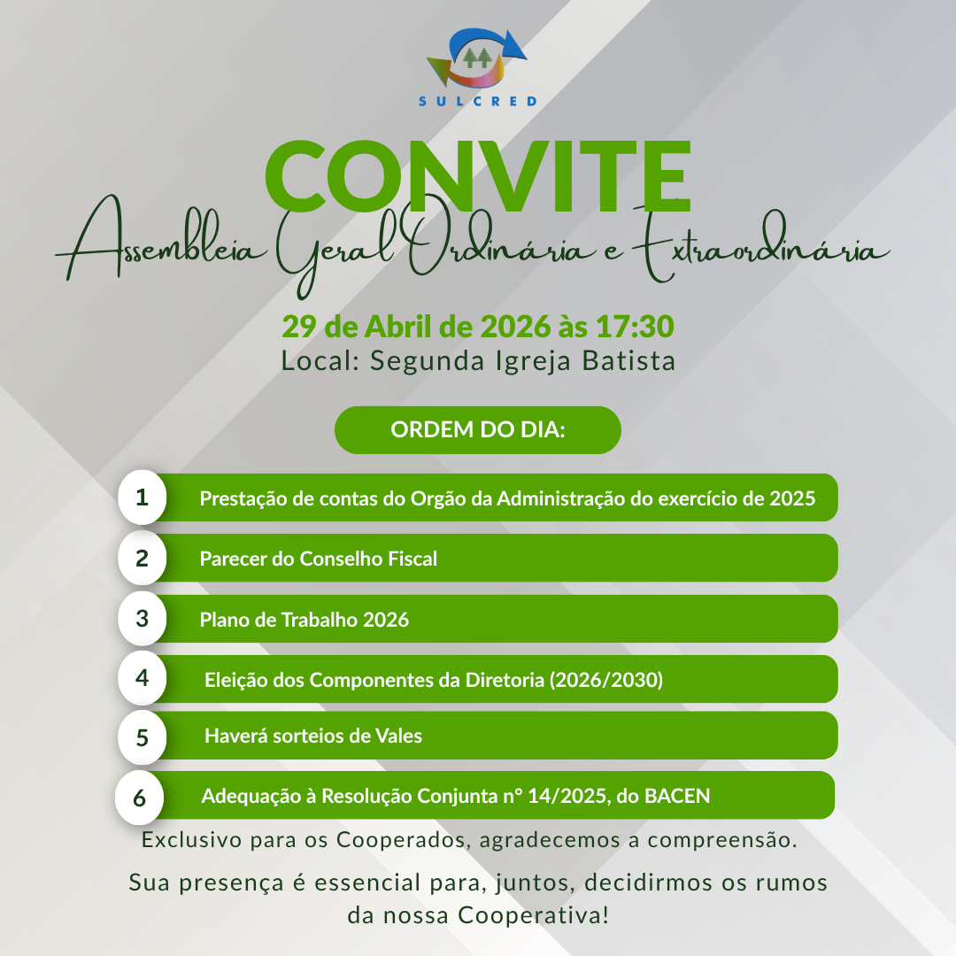 EDITAL E REGULAMENTO ELEITORAL 2026