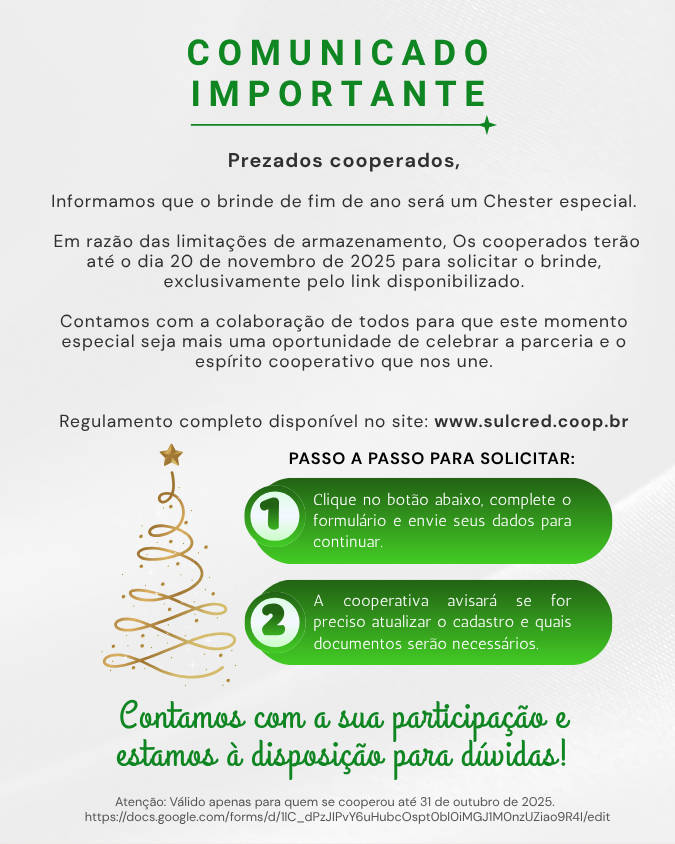 Formulário para solicitação do brinde